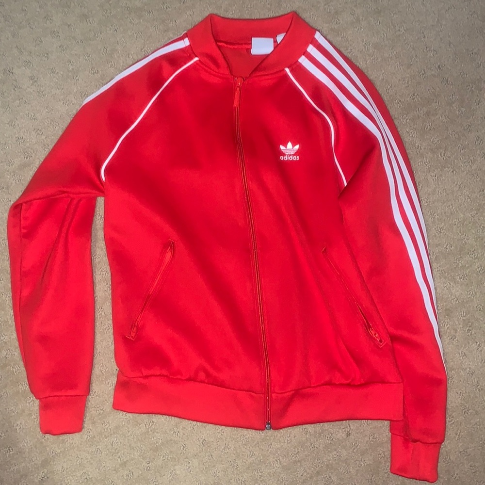 Red Adidas Zip up